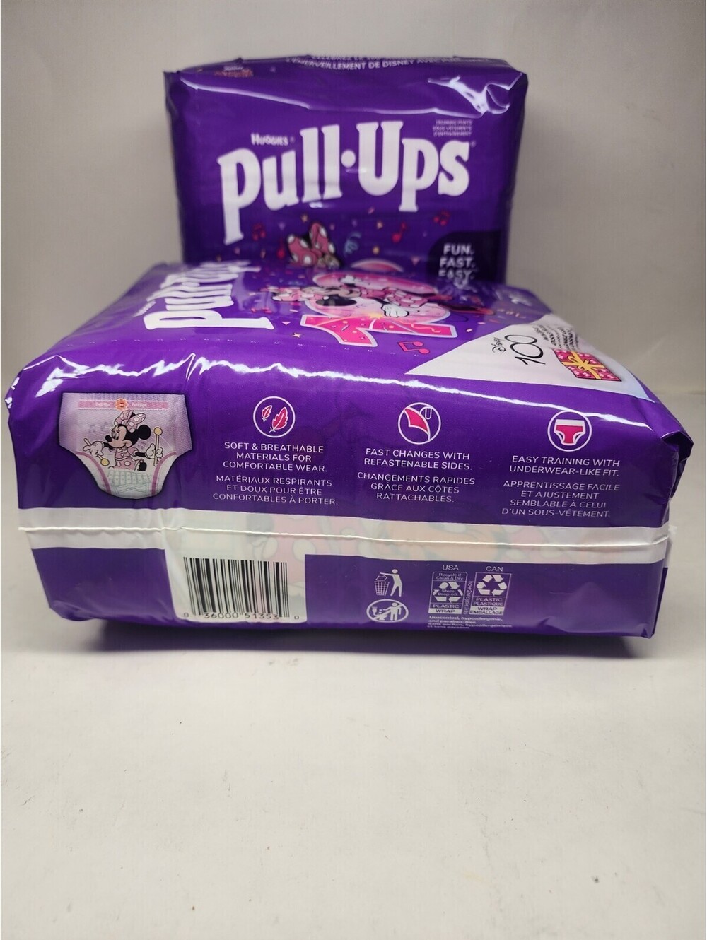 Disney pull ups 3t - 4t 20 count diapers Pack Of 2